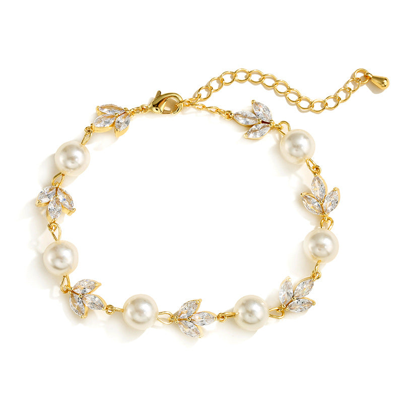 Forever Pearl and Crystal Bracelet