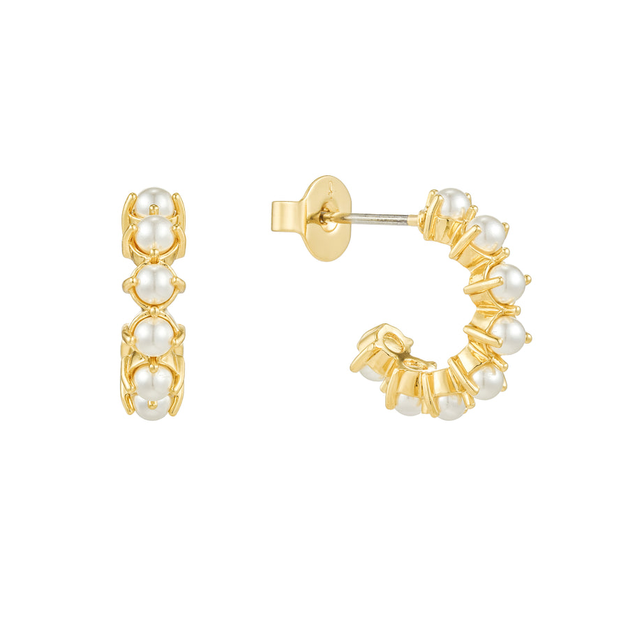 Jessica Pearl Mini Hoops