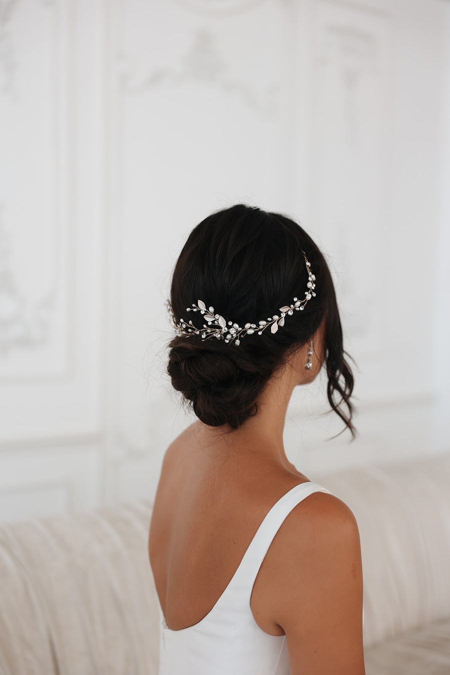 Harlow Pearl and Crystal Hair Vine