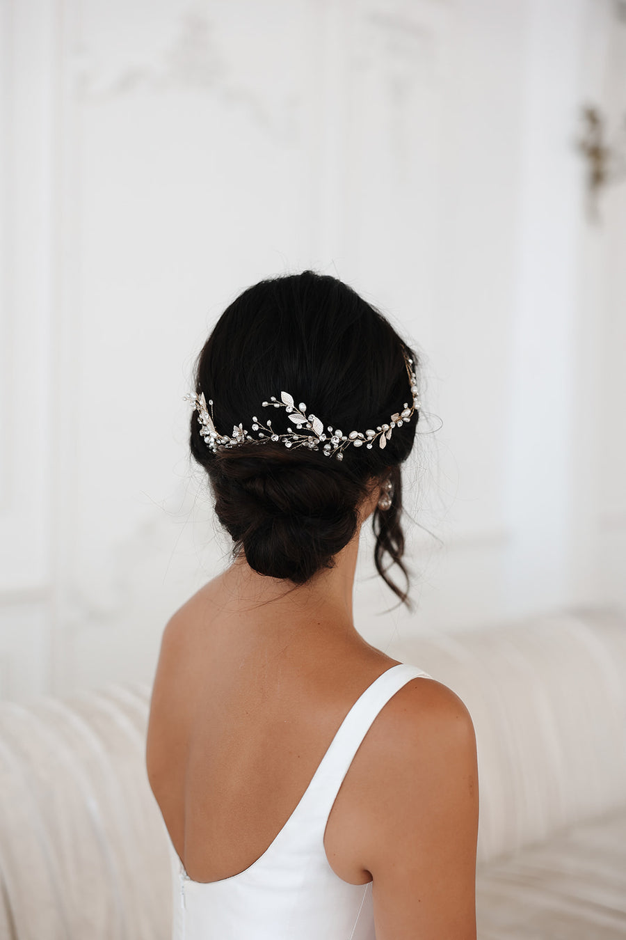 Harlow Pearl and Crystal Hair Vine