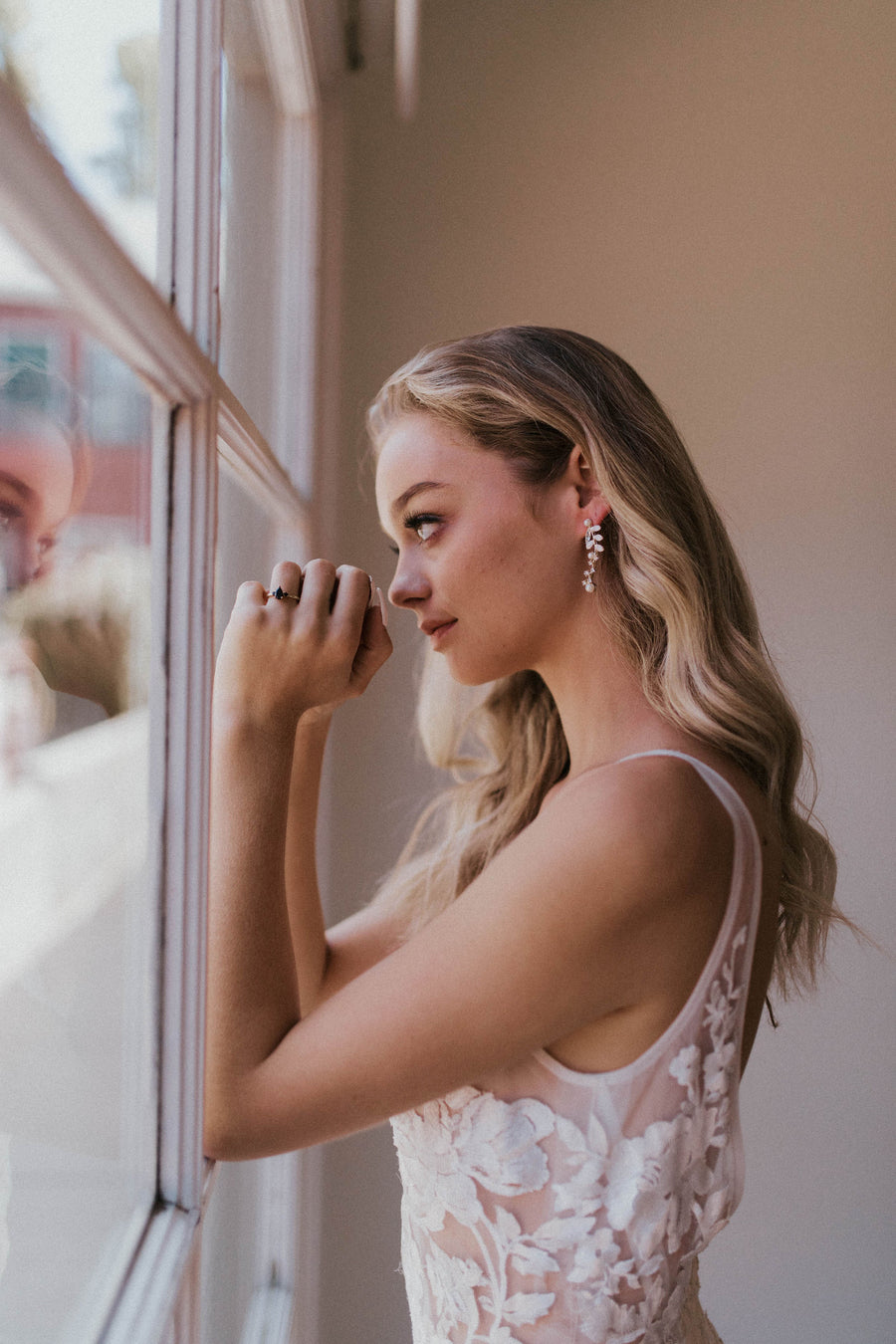 Danica Pearl and Crystal Drop Earrings