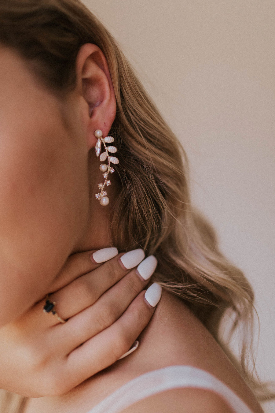 Danica Pearl and Crystal Drop Earrings