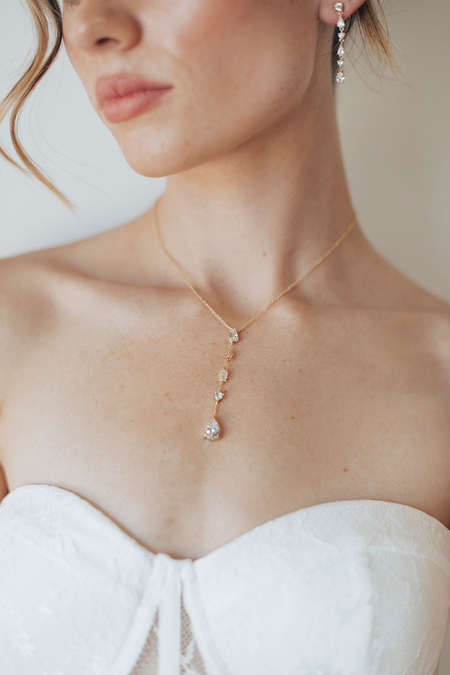 Lunar Crystal Drop Pendant