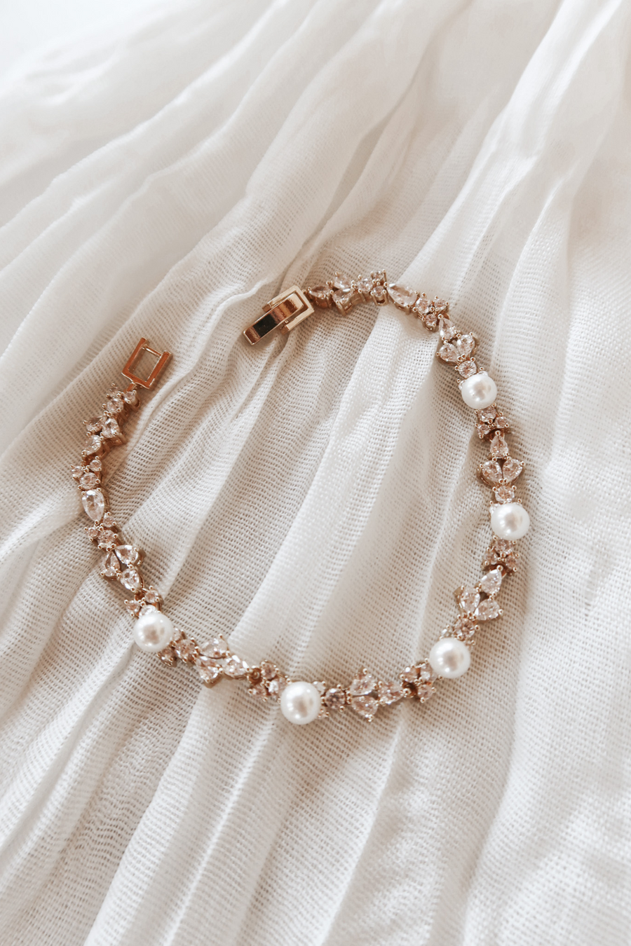 Opulent Pearl and Crystal Bracelet