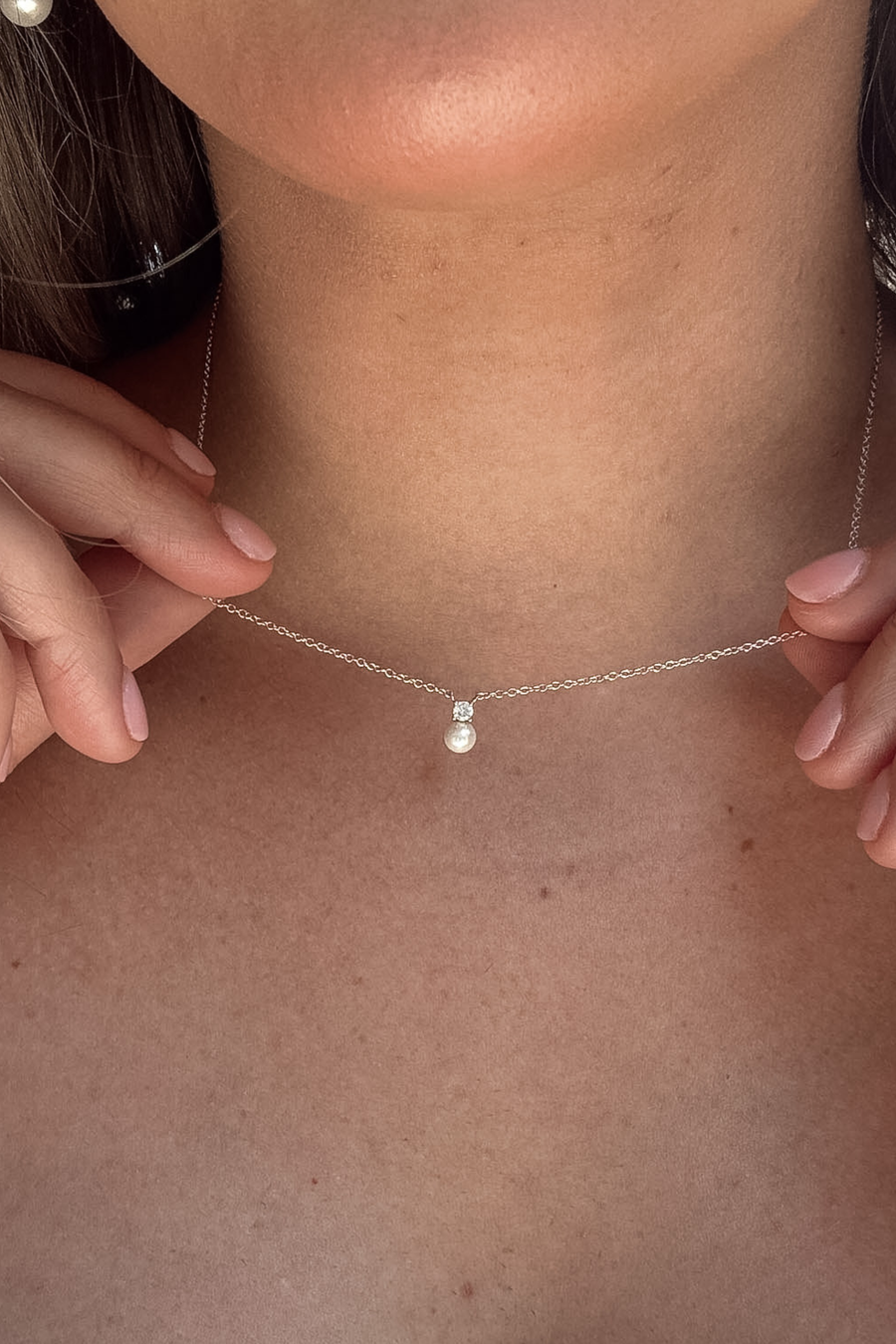 Sloane Pearl and Crystal Necklace