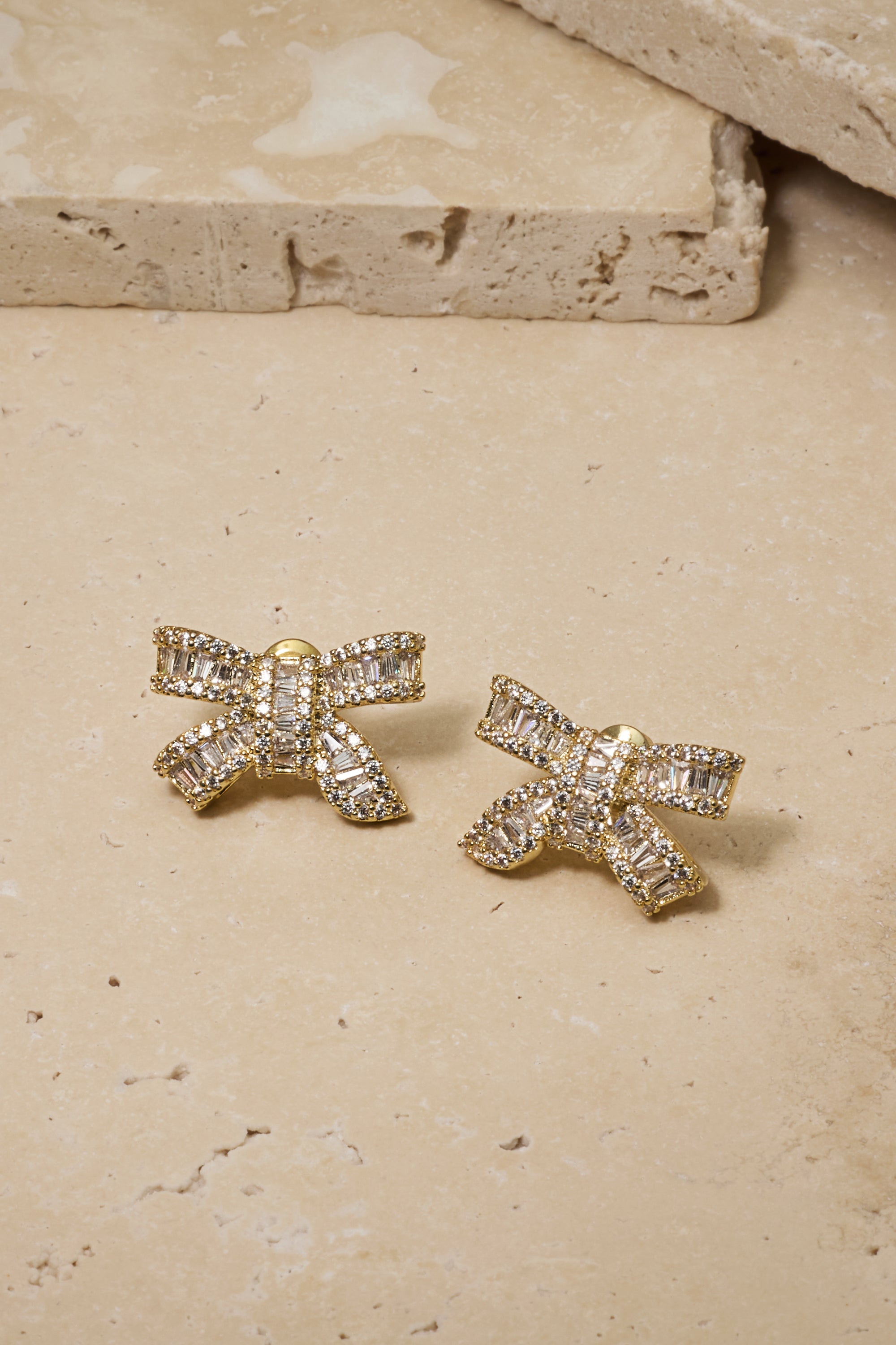 Alicia Crystal Bow Studs – Untamed Petals