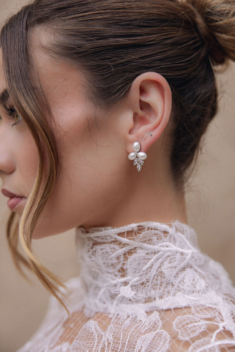 Aurora Pearl and Crystal Earrings