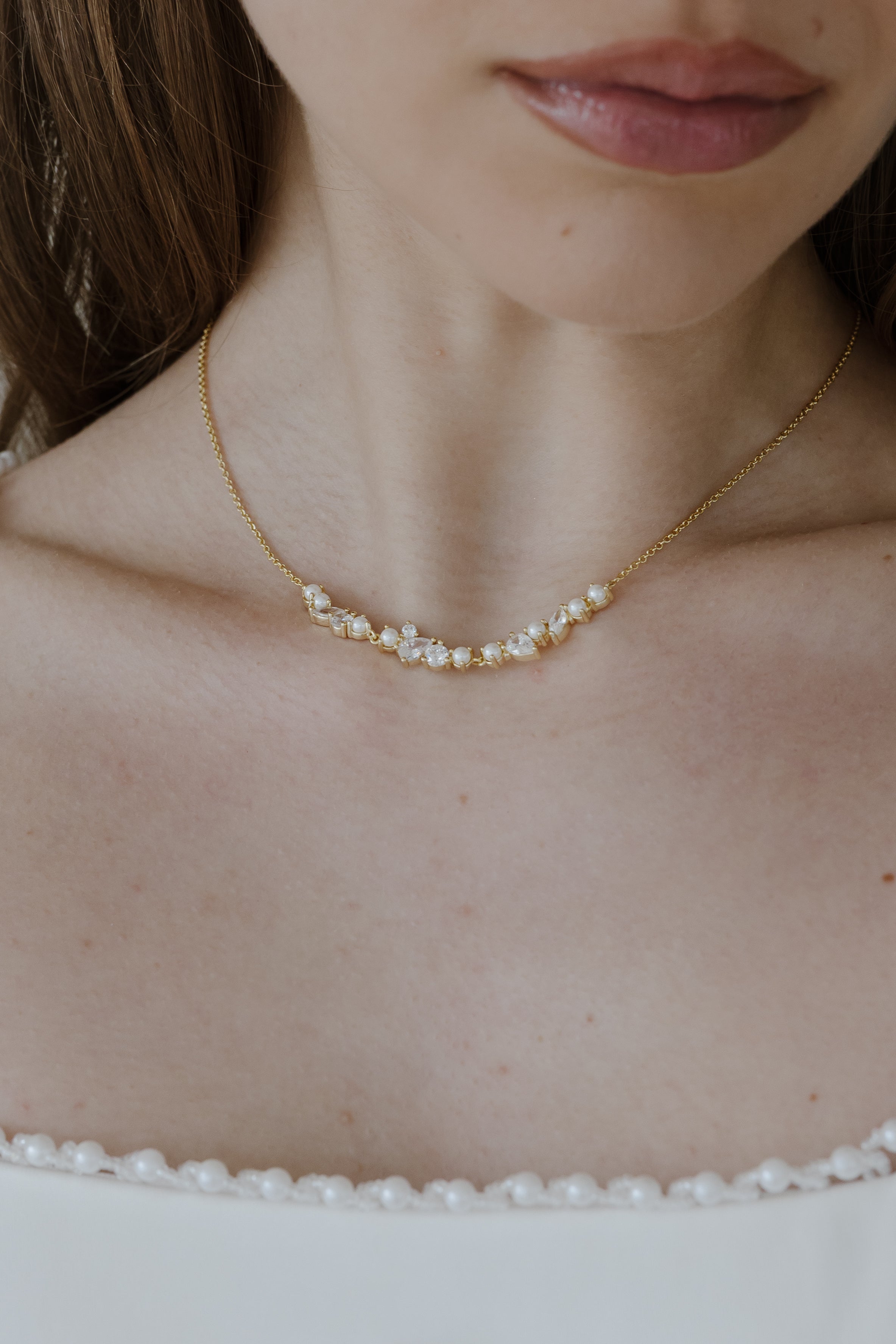 Cleo Pearl and Crystal Necklace – Untamed Petals