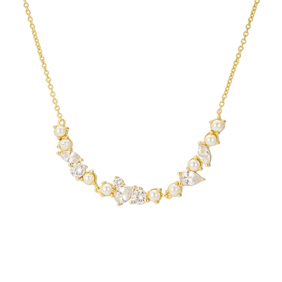 Cleo Pearl and Crystal Necklace