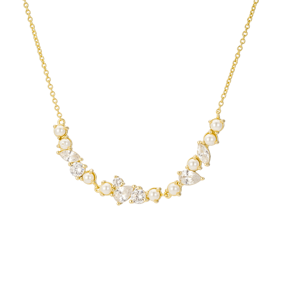 Cleo Pearl and Crystal Necklace