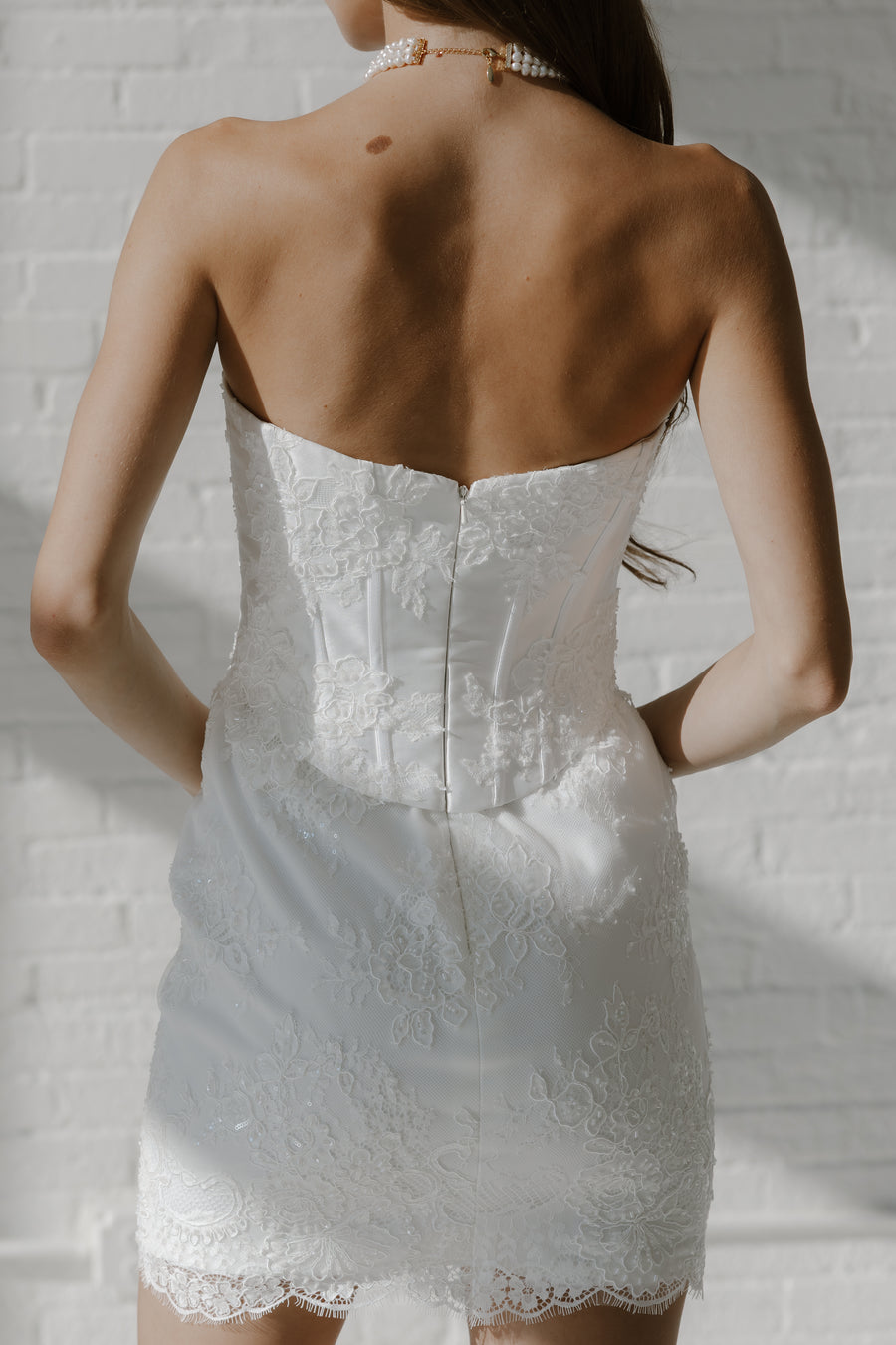 Esme Mini Dress Strapless Lace Mini Dress | Untamed Petals Esme Mini Dress Strapless Lace Mini Dress | Untamed Petals