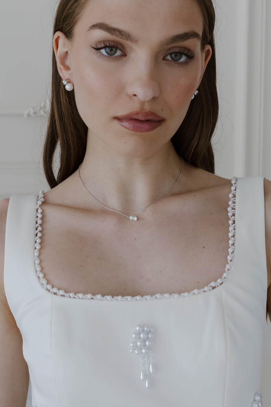 Evermore Pearl and Crystal Necklace