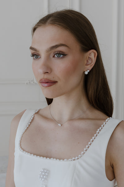 Evermore Pearl and Crystal Necklace