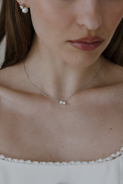 Evermore Pearl and Crystal Necklace