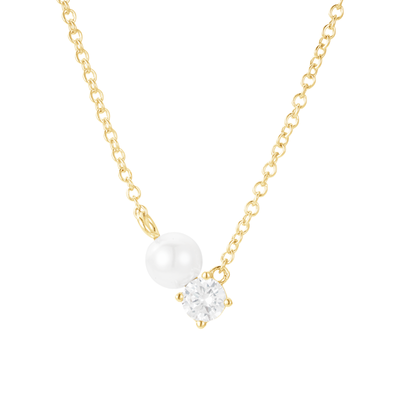 Evermore Pearl and Crystal Necklace