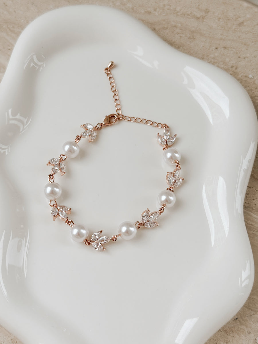 Forever Pearl and Crystal Bracelet