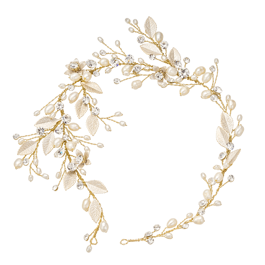 Harlow Pearl and Crystal Hair Vine