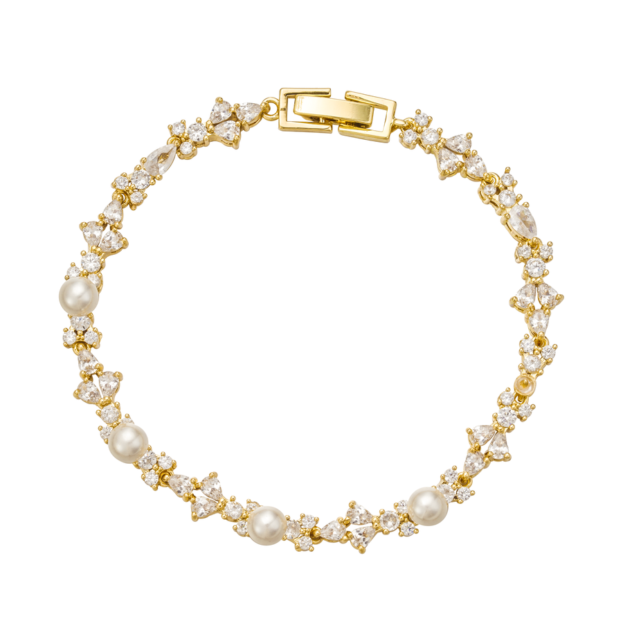 Opulent Pearl and Crystal Bracelet