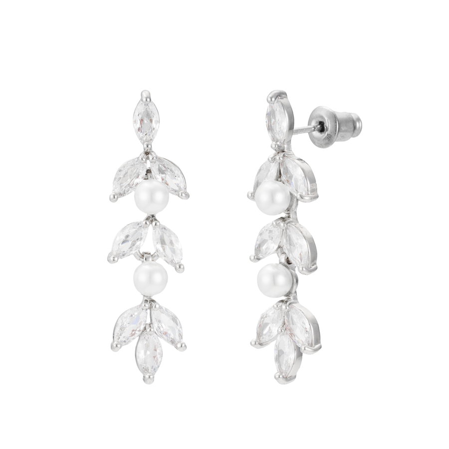 Blossom Pearl and Crystal Earrings – Untamed Petals Blossom Pearl and Crystal Earrings – Untamed Petals