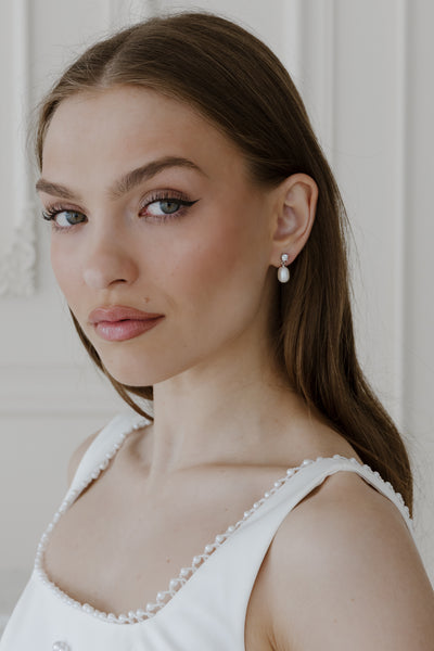 Greer Pearl and Crystal Earrings