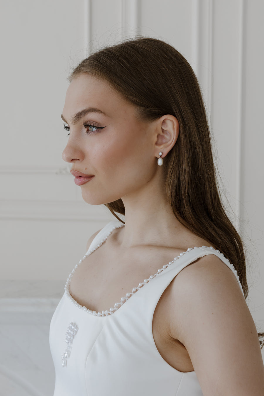 Greer Pearl and Crystal Earrings