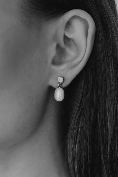 Greer Pearl and Crystal Earrings