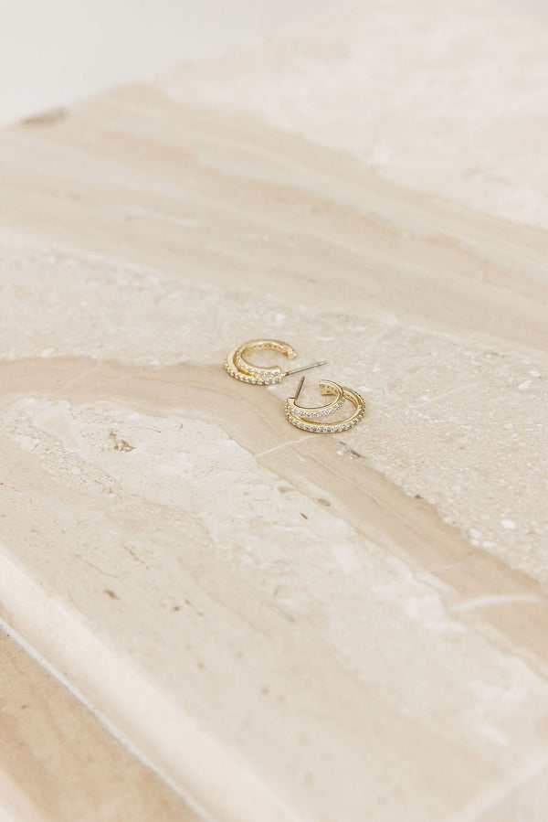 Hannah Crystal Mini Hoops