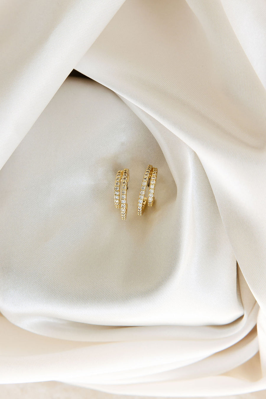 Hannah Crystal Mini Hoops