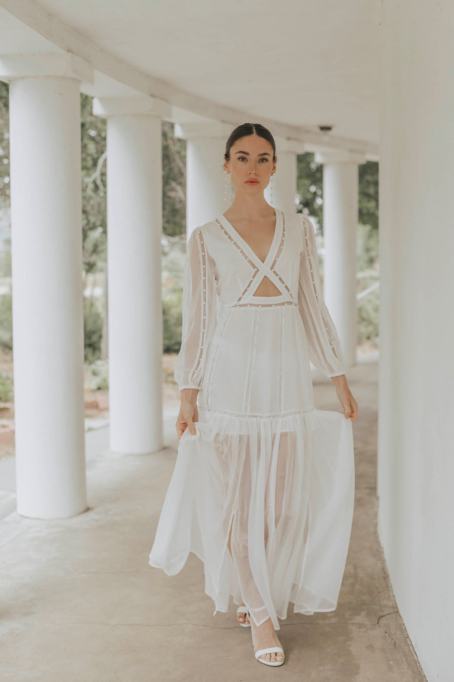 Hilton Cut-Out Dress - Off White