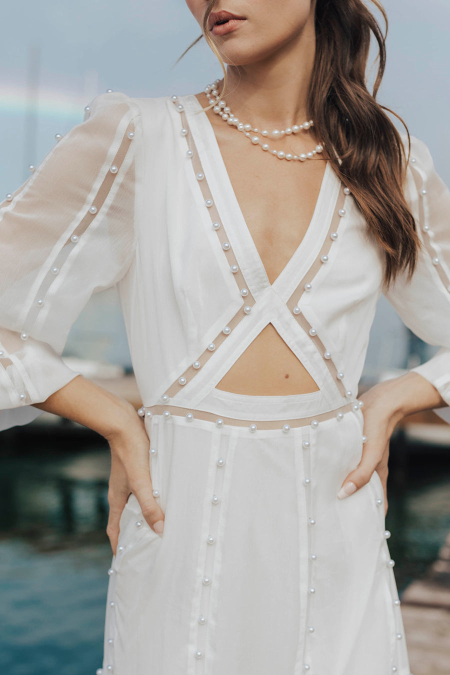 Hilton Cut-Out Dress - Off White