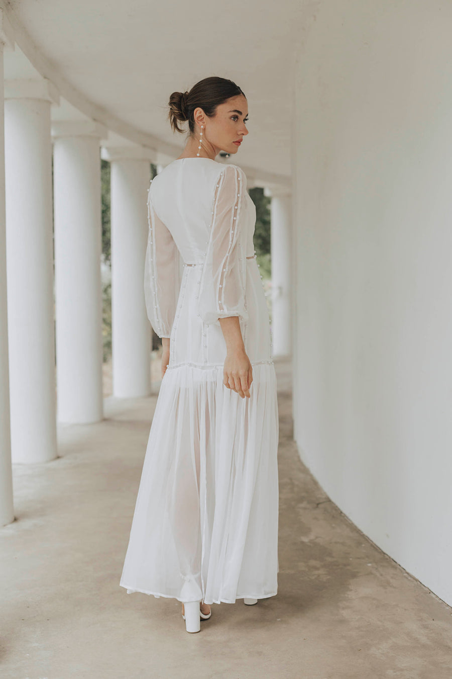 Hilton Cut-Out Dress - Off White