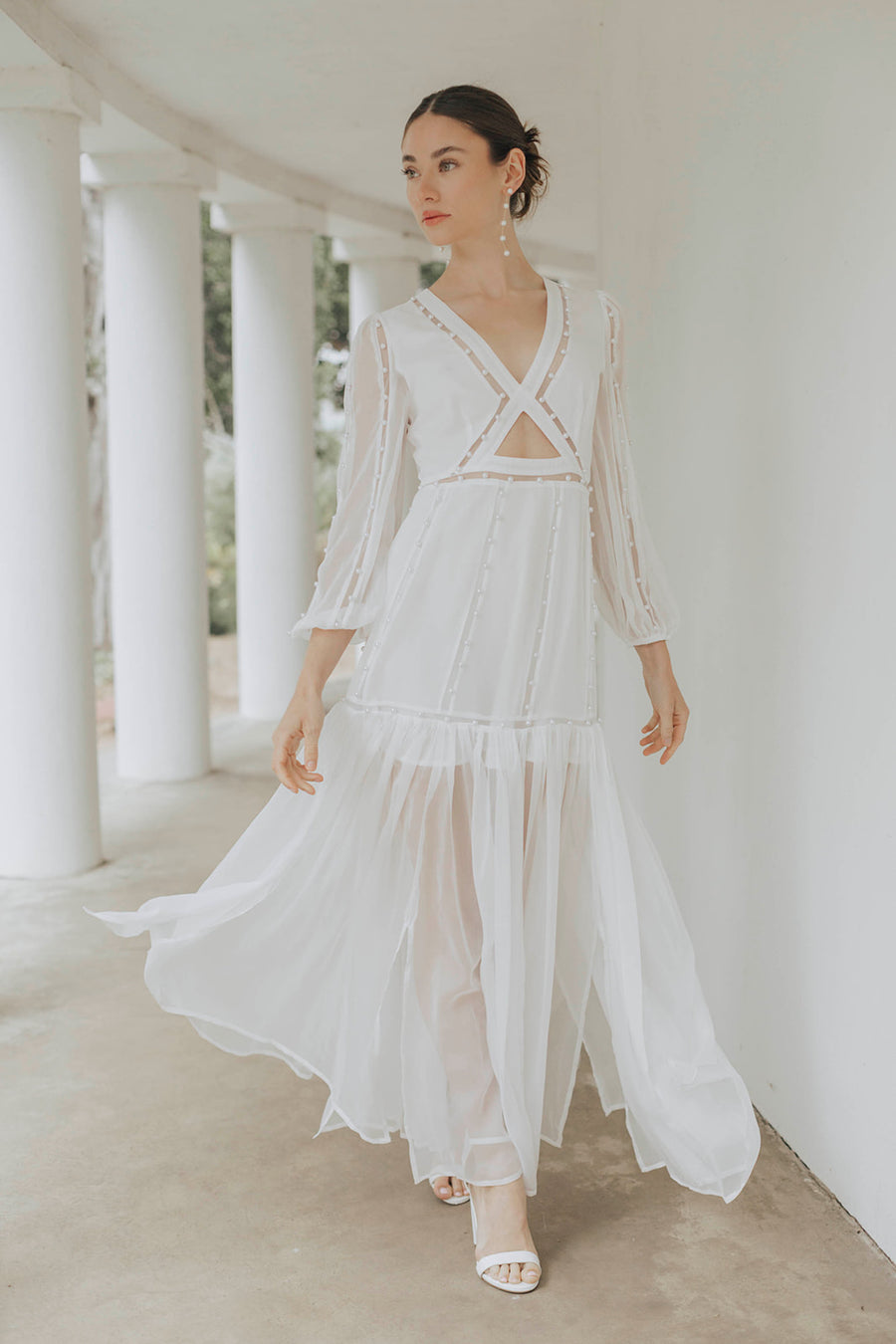 Hilton Cut-Out Dress - Off White