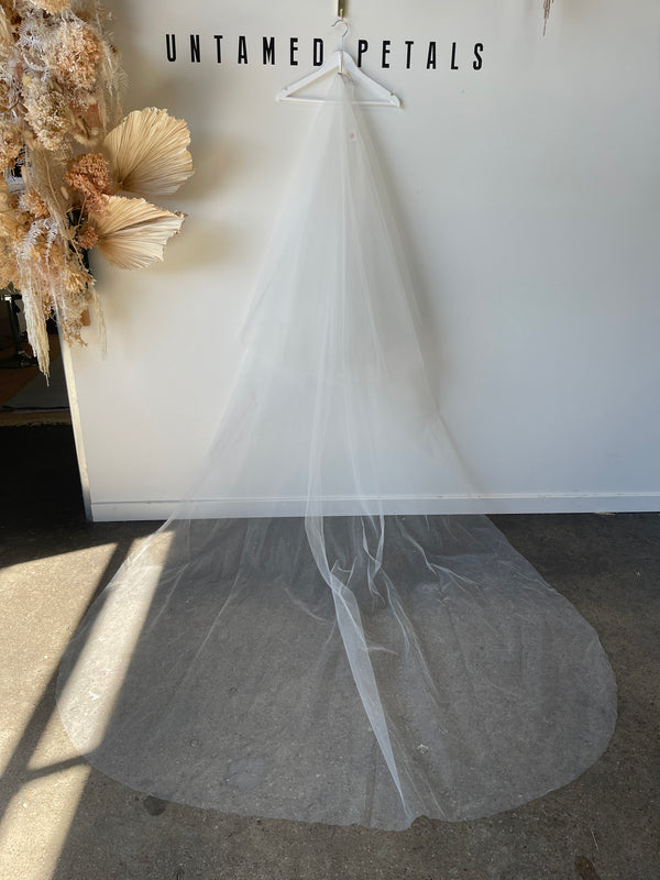 Plain Two Tier Cathedral Veil - SAMPLE SALE