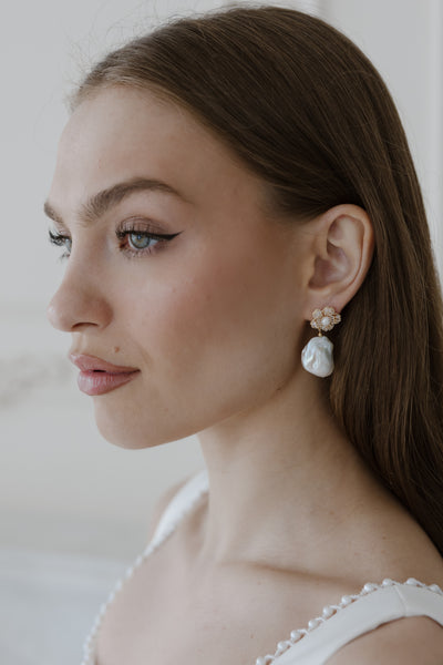 Jolie Pearl Drop Earrings
