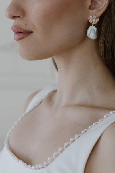 Jolie Pearl Drop Earrings
