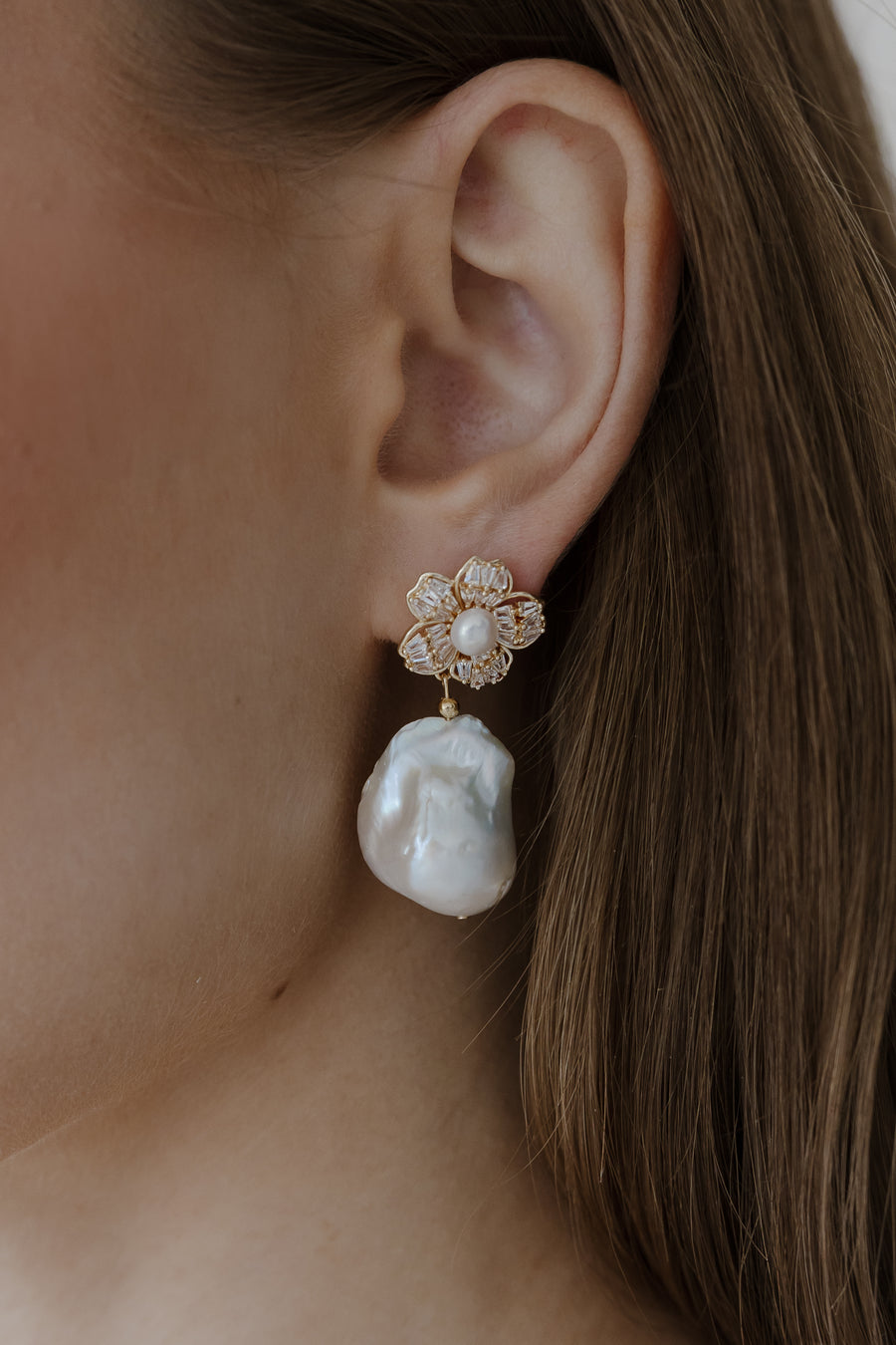 Jolie Pearl Drop Earrings