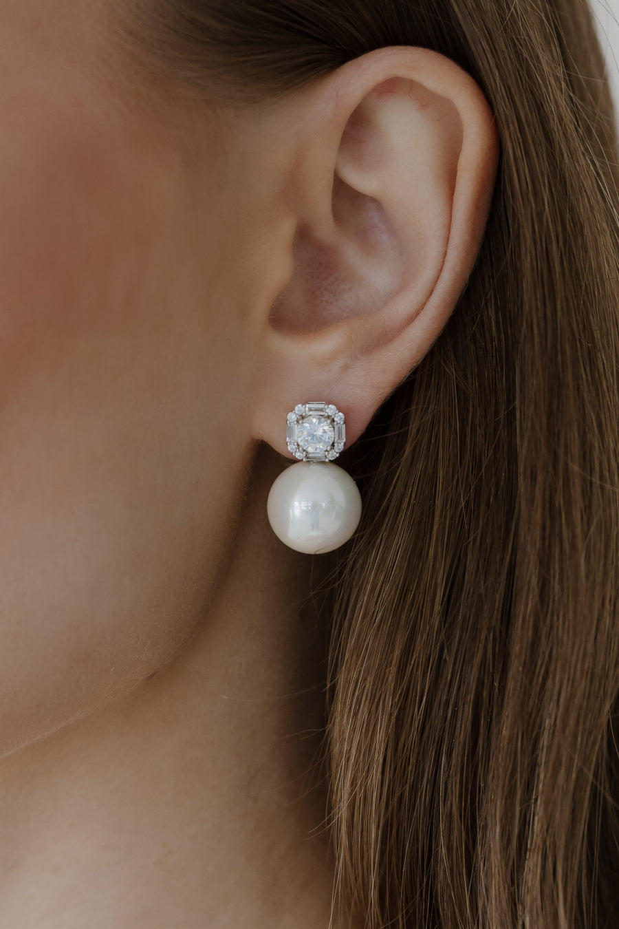 Kit Pearl and Crystal Earrings