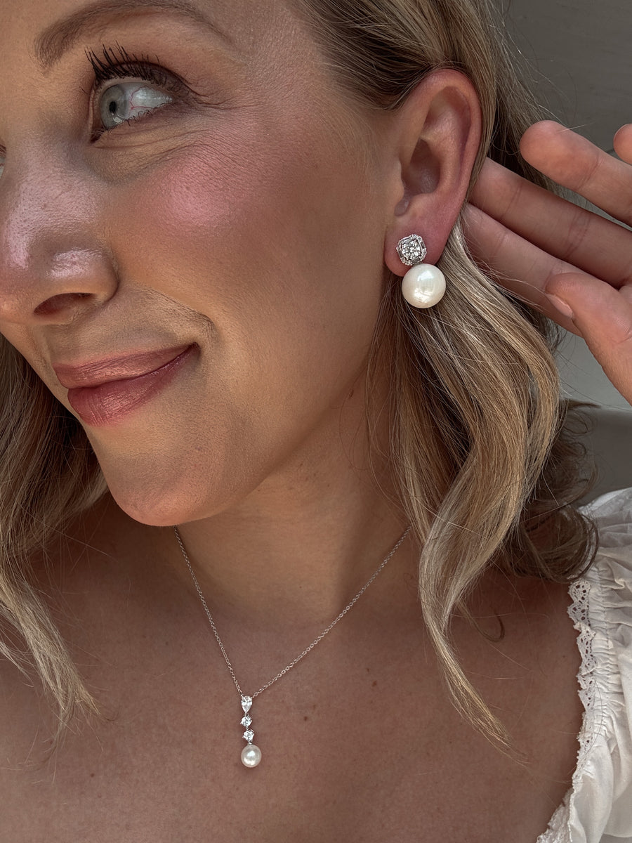 Kit Pearl and Crystal Earrings