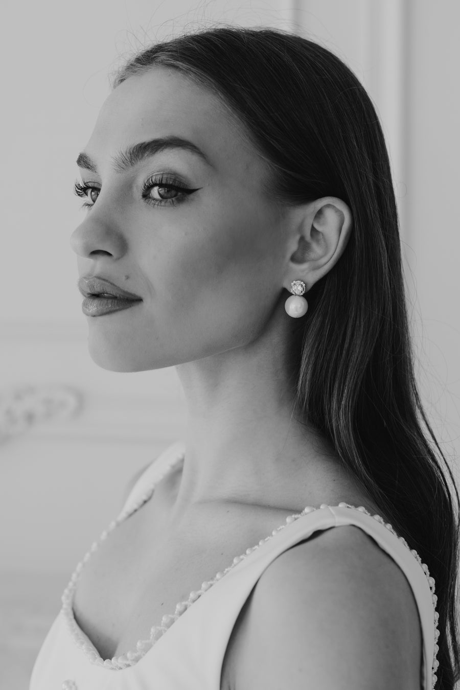 Kit Pearl and Crystal Earrings