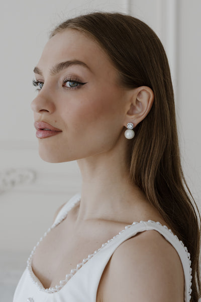 Kit Pearl and Crystal Earrings
