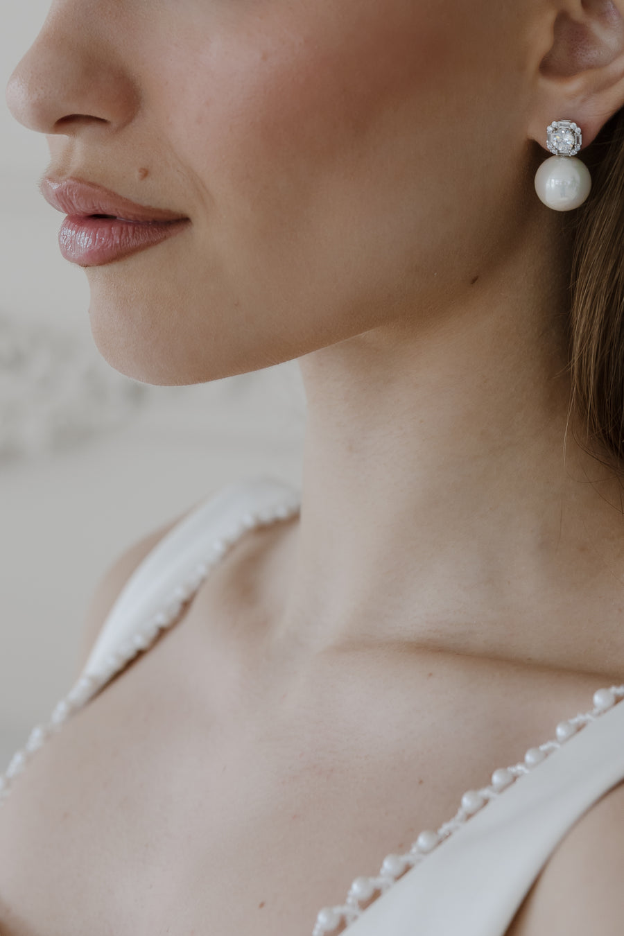 Kit Pearl and Crystal Earrings