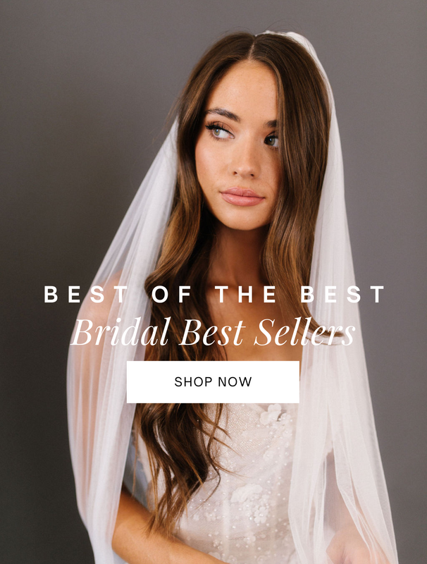 Drop Veil with Crystal Beaded Headband - Your Wedding Veil Store