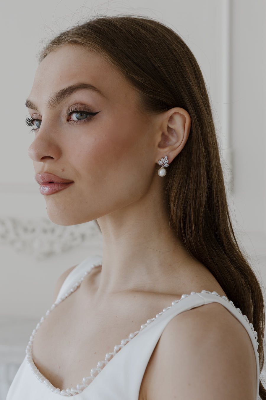 Lennox Pearl and Crystal Earrings