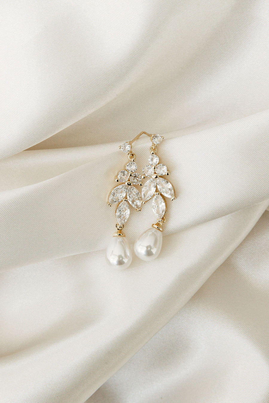Leo Pearl and Crystal Drop Earrings