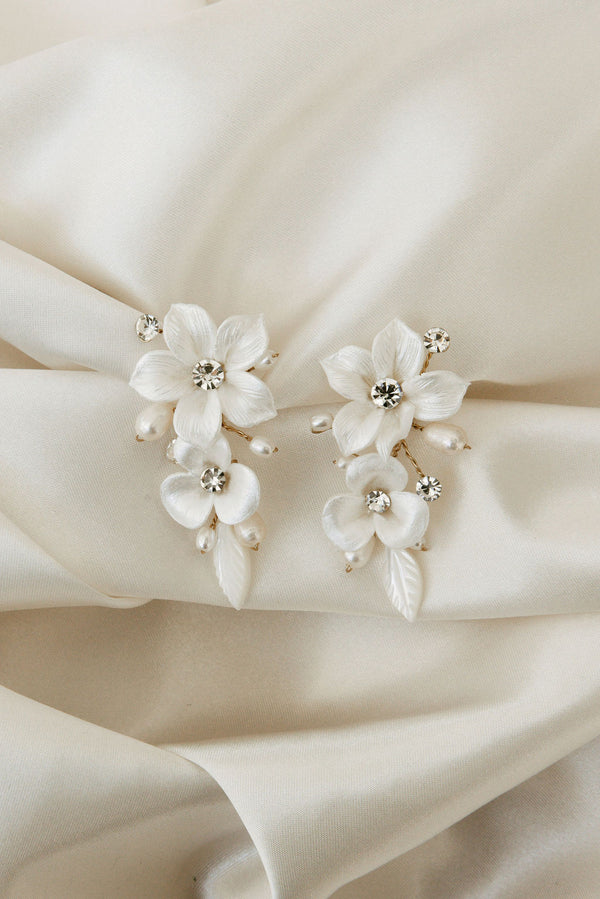 Louise Porcelain Flower Earrings