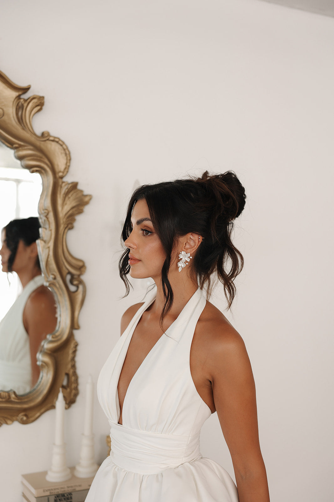 FUA Flower petal 片耳ピアス　ivory color FUA Flower petal 片耳ピアス ivory color