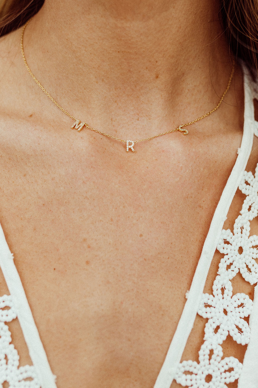MRS SPACED out Pave Necklace