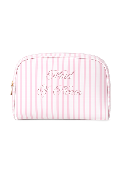 Maid of Honor Striped Cosmetic Bag