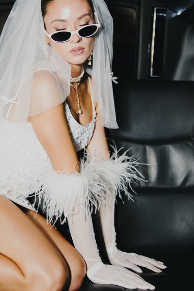 Sabrina Feather Gloves