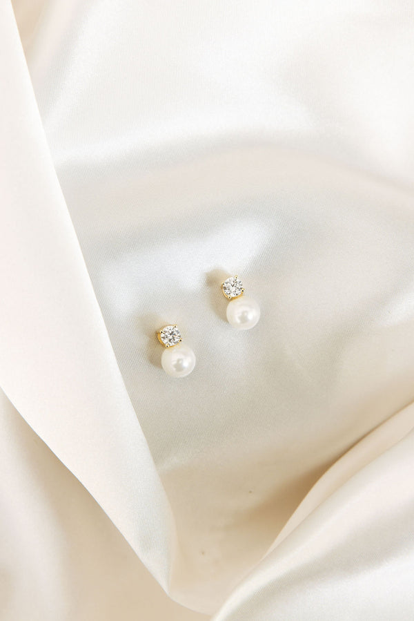 Maven Pearl and Crystal Studs